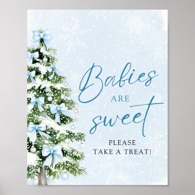 Poster Bows Christmas Tree Babies Are Sweet Take a Treat (Devant)