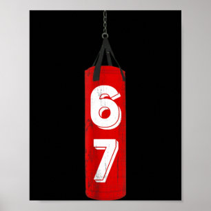 Poster Boxe 6 7 Six Sept Drôle MMA Gym Design