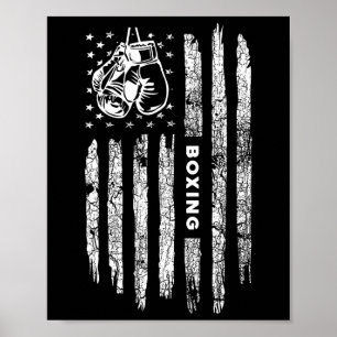 Poster Boxe américaine - Boxer Vintage Bo