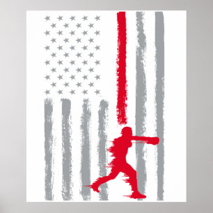 Poster boxe café - Drapeau américain vintage USA pour la 