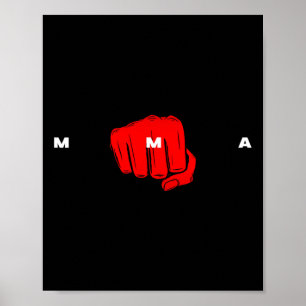 Poster Boxe d'arts martiaux mixtes Jiu-jitsu Mixed martia