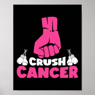 Poster Boxe de cancer du col rose Ribbon Cancer du sein A