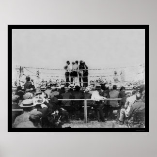 Poster Boxe du Championnat Johnson vs Flynn 1910