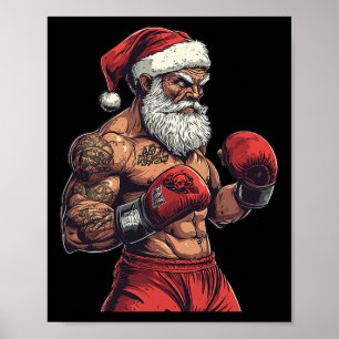 Poster Boxe Et Mixed martial art Du Père Noël - Boxe De N