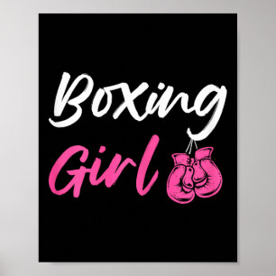 Poster Boxe fille Kickboxer Fighter