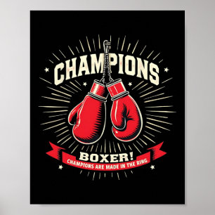 Poster Boxe Je suis Boxer