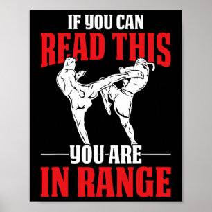 Poster Boxe Muay Thai drôle de MMA arts martiaux mixtes c