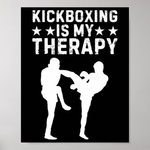 Poster Boxe pieds-poings drôle pour hommes femmes Entraîn