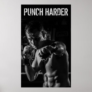 Poster Boxe Punch Workout Motivation