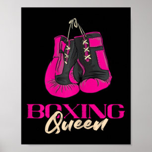 Poster Boxe Queen Kickboxer Kickboxer Gants de boxe Bo