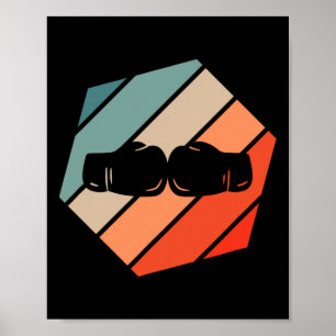 Poster Boxe style rétro Vintage