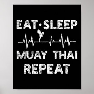 Poster Boxe thaïlandaise Muay Thai Kickboxing