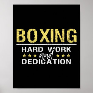 Poster Boxe Travail Et Dédication - Kickboxing Gym B