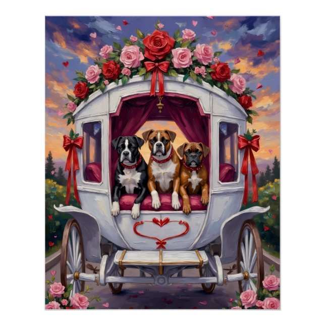 Poster Boxer Saint-Valentin  (Devant)