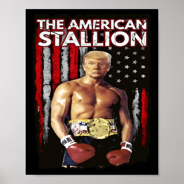 Poster Boxer Trump Rocky Trump meme Trump 2024 (Devant)