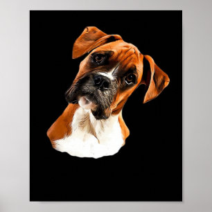 Poster Boxer Un Boxer Magnifique Inclinaison De Tête T-Sh