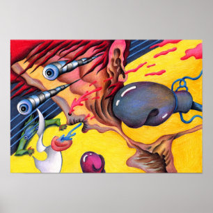 Poster Boxeur. Coup choquant.
