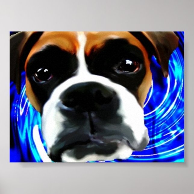 Poster boxeur fou (Devant)