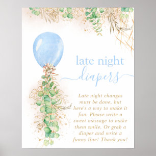 Poster Boy Gold Eucalyptus Balloon Late Night Diapés