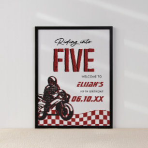 Poster Boys 5th Motocross Dirt Bike Anniversaire
