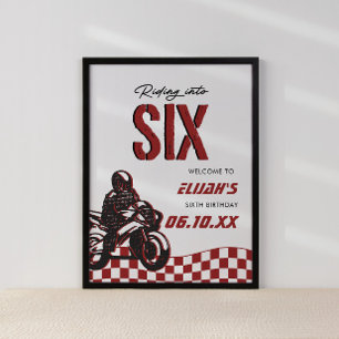 Poster Boys 6th Motocross Dirt Bike Anniversaire