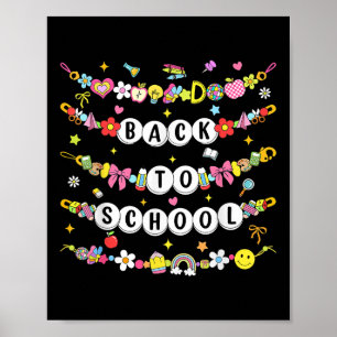 Poster Bracelet Bon Retour à l'École Premier Jour d'École