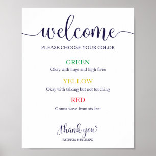 Poster Bracelet de distanciation sociale pour mariage