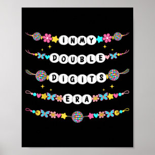 Poster Bracelets d'amitié de l'ère de mes chiffres double