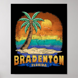 Poster Bradenton Florida Vintage Souvenir déshabillé