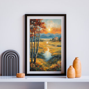 Poster Braises à travers le miroir alpin