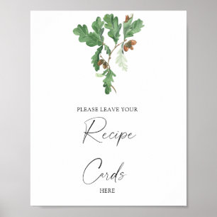 Poster Branche Acorn - Votre carte de recette ici