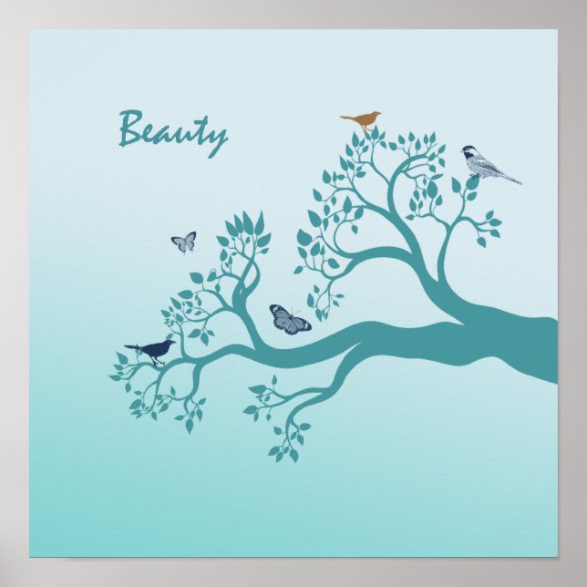 Poster Branche Arbre de beauté (Devant)