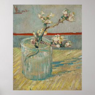 Poster Branche d'amande en fleurs par Vincent van Gogh