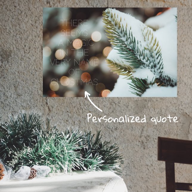 Poster Branche d'épinette de Noël et feux d'hiver (Créateur téléchargé)