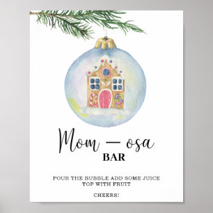 Poster Branche d'hiver - bar mom-osa