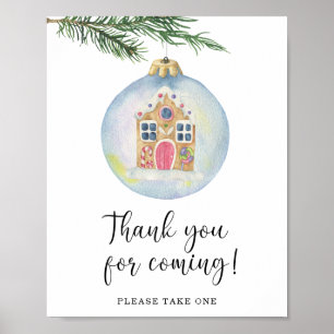 Poster Branche d'hiver - Merci à venir