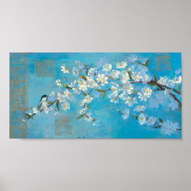 Poster Branches à fleurs (Devant)