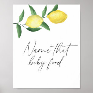 Poster Branches citrons - nommez cet aliment pour bébés