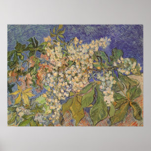 Poster Branches de marronnier en fleurs par Vincent van G