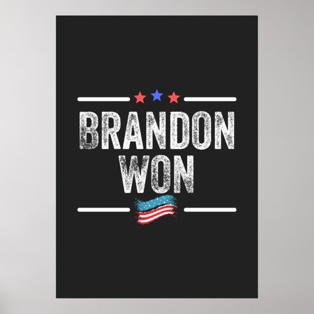 Poster brandon won, brandon won drôle, brandon won americ (Devant)