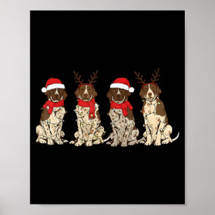 Poster Braque allemand inter Noël Gsp Maman Papa