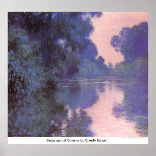Poster Bras de Seine à Giverny par Claude Monet