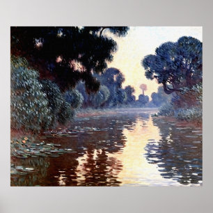 Poster Bras de Seine près de Giverny au lever du soleil