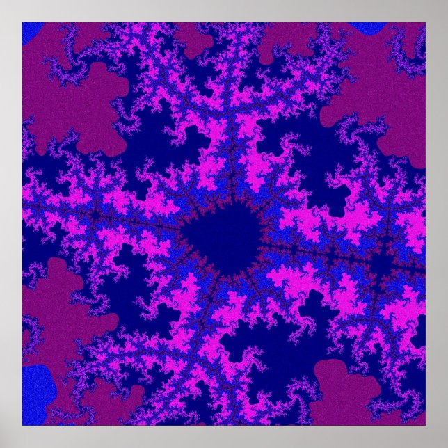 Poster Brasage fractal pourpre (Devant)