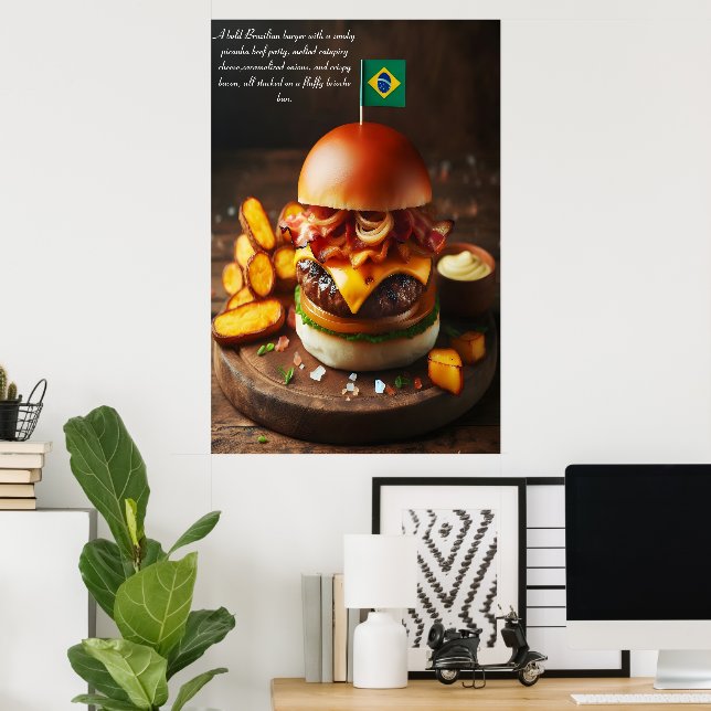 Poster Brasilia Bites : Picanha Perfection 24x36 (Bureau à domicile)