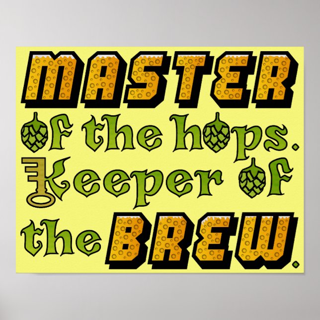 Poster Brasserie Homebrew Beer Brewer (Devant)
