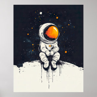 Poster Brave petit asonaut