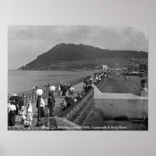 Poster Bray Head & Esplanade 1905 Co. Wicklow Irlande