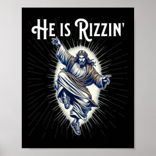 Poster Break Dancing Break Il Est Rizzin Jésus Dansant