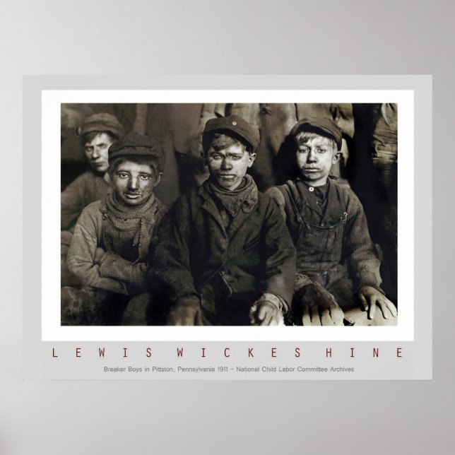 Poster Breaker Boys par Lewis Wickes Hine (Devant)